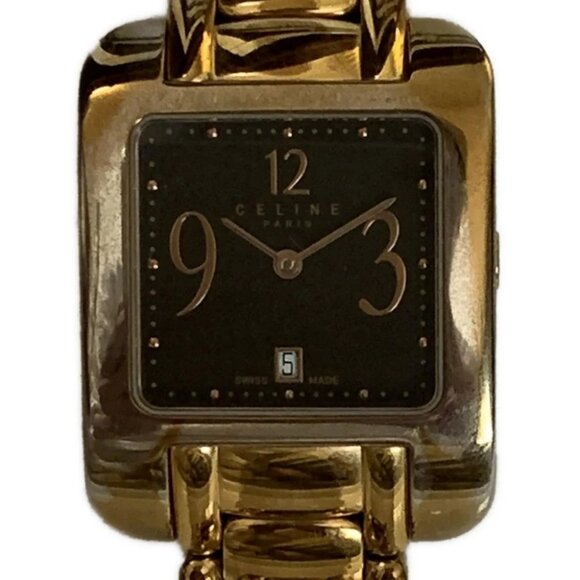 Auth CELINE - Gold Women's Wrist Watch - Picture 1 of 7